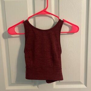 JoyLab Red Sleeveless Crop Tank Top